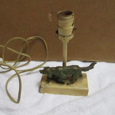Lot 111 -  Cast Iron Irish Setter Pointer Dog Lamp Brass/Bronze Finish