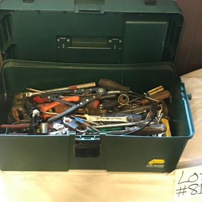 Lot #81 Misc. Tools with Green Tool Box