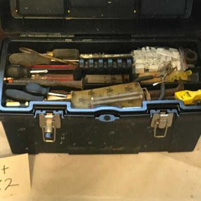 Lot #82 Misc. Tools with Black Tool Box 