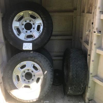 Lot # 92 Set of 4 Rims and Tires 