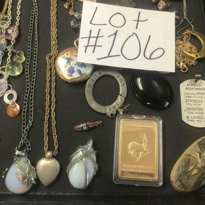 Lot #106 Jewelry Lot 