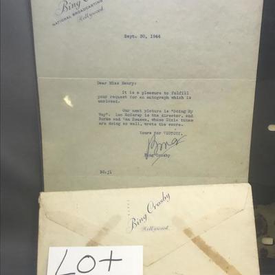 Lot # 111 Signed Bing Crosby Autograph Letter