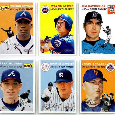 TOPPS HERITAGE BASEBALL CARDS SET - 6 Cards Lot ALL STAR - 2003 Topps All MINT