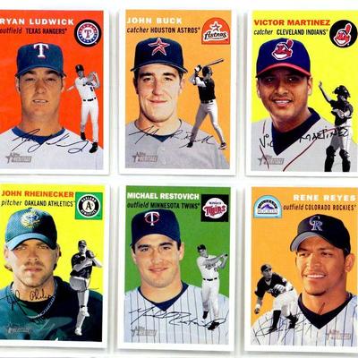 TOPPS HERITAGE BASEBALL CARDS SET - 6 Cards Lot ALL STAR - 2003 Topps All MINT