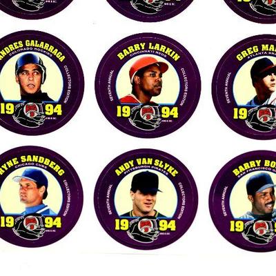 1994 KING B BASEBALL DISCS 7th Annual Collectors Edition Uncut Sheets - Lot of 5