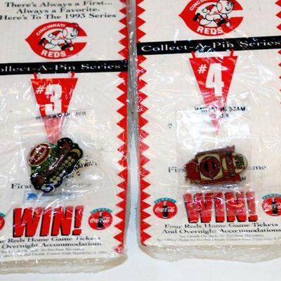 1993 Cincinnati REDS Baseball PIN Collection by Coca Cola - Factory Sealed