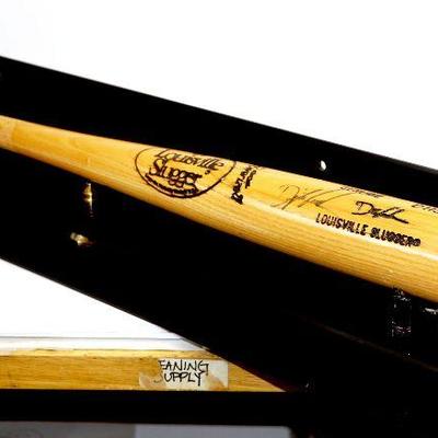 Dwight "Doc" Gooden Autographed Baseball Bat Full Size Louisville Slugger w/Stand