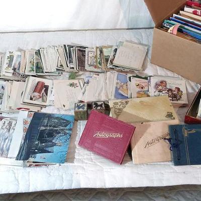 36-Assorted old postcards and used greeting cards