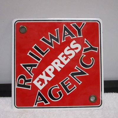 Lot 98 - Railway Express Agency Sign