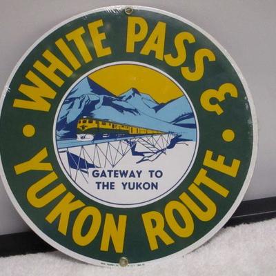 Lot 100 - White Pass & Yukon Route - Railway Sign