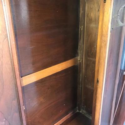 Vintage China Cabinet With Glass Front & Key