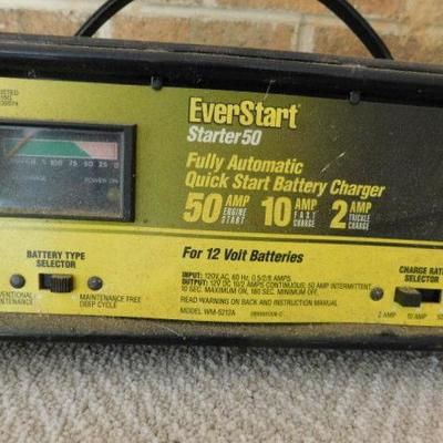 Ever Start Battery Charger 50/10/2 Amp for 12V Batteries