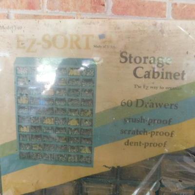 New in Box EZ Sort 60 Drawer Storage Cabinet