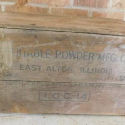 Rare Alton Explosives Equitable Poweder MFG Co. Packaging Box Dovetailed