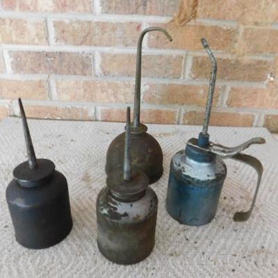 Set of Four Oil Cans
