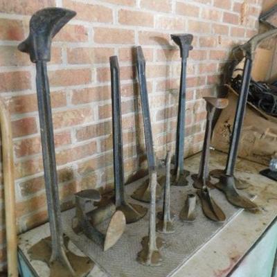 Nice Collection of Cobbler Anvil Stands and Various Sized Lasts