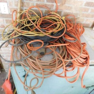 Large Collection of Power Extension Cords Various Gauges and Lengthes (See all Pics)
