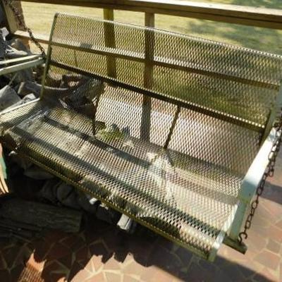 Vintage Wrought Iron Porch Swing