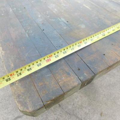Vintage Primitive Wood Slat Farm Table 40