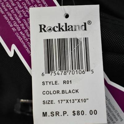 Rockland Rolling Backpack, Black - New