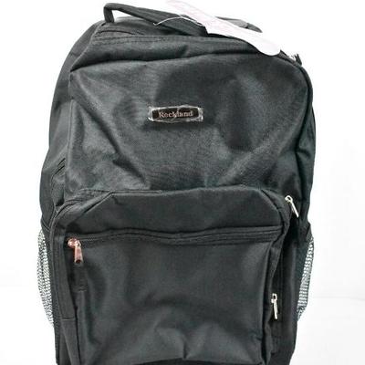 Rockland Rolling Backpack, Black - New