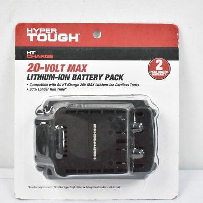 Lithium Ion Battery Pack 20-Volt Max by Hyper Tough - New