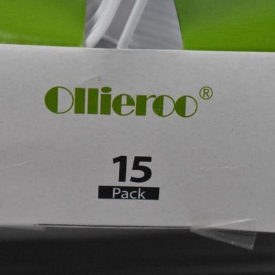 Ollieroo Non-Slip Plastic Hangers, White, 2 Sets of 15 (30 Total) - New