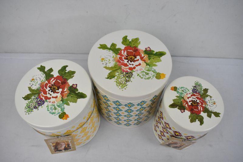 Pioneer Woman Ceramic Canister Set New
