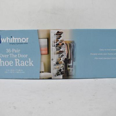Shoe Rack: Whitmor 36 Pair Over the Door Shoe Rack - New