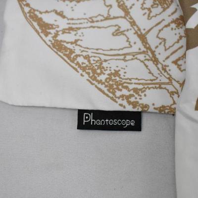 4 Coordinating Brown & Gray Floral Throw Covers, 45cm x 45cm, Phantoscope - New