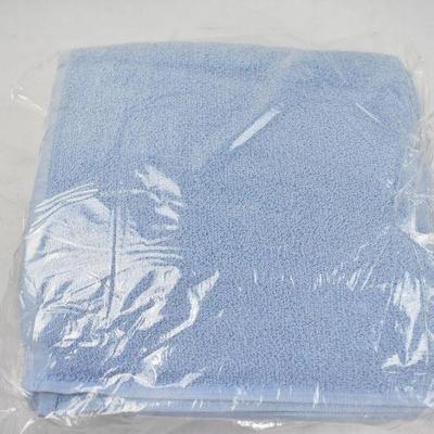 Blue Towels, Office Blue, Set of 10: Washcloths, Hand Towels & Bath Towels - New