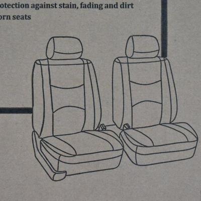 Flat Cloth Bucket Seat Covers by FH Group, Black - New