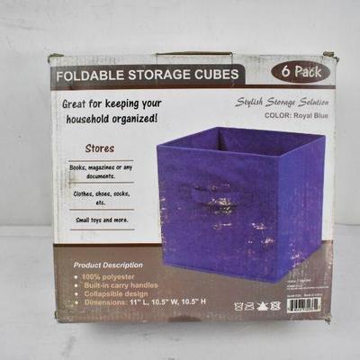 Green Co Foldable Storage Cubes, Set of 6, Royal Blue, 11