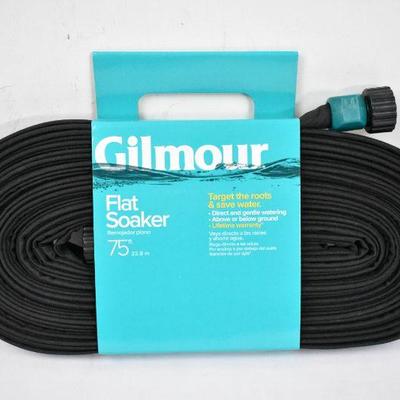 Gilmour Flat Soaker Hose, Black, 75 ft. - New