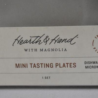 8 Mini Tasting Plates, Hearth & Hand with Magnolia, 2 sets of 4 - New