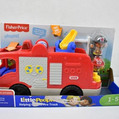 Fisher Price Little People Helping Others Fire Truck Toy - New