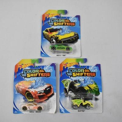 Hot Wheels Color Shifters Cars, Quantity 3 - New