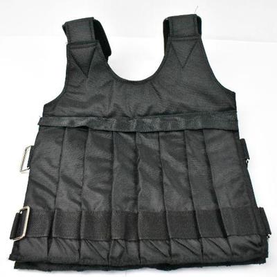 Weighted Vest Jacket: Adjustable Waist, 44/110 lbs, No Weights - New