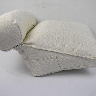Adj. Back Wedge Micro Plush Bedrest Cushion Pillow Ivory - New