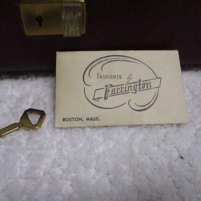 Lot 126 - Farrington Two Tier Jewelry Box With Key