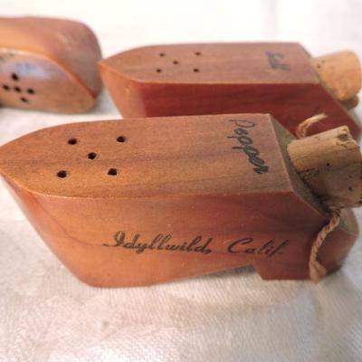 Vintage Wooden Salt and Pepper Shakers