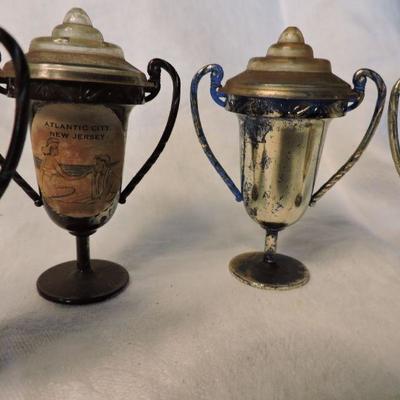 Two Sets of Trophy molded plastic Salt and Pepper Shakers