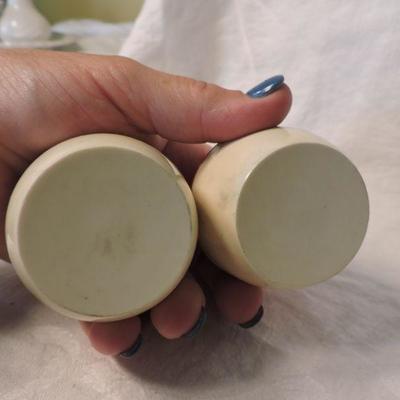 Set of Two Vintage Molded Plastic Salt and Pepper Shakers.  