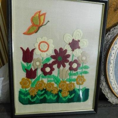 Collection of Needle Work Wall Decor