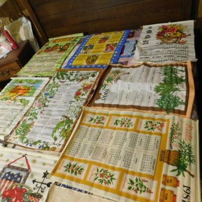 Collection of Vintage Cloth Wall Calanders