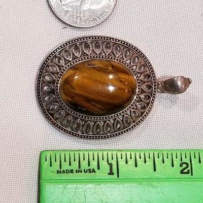 Sterling and Tiger Eye pendant
