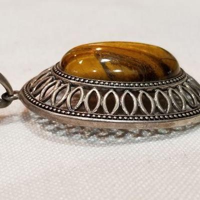Sterling and Tiger Eye pendant
