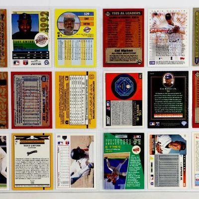 TONY GWYNN CAL RIPKEN BASEBALL CARDS SET - 18 CARDS ALL MINT