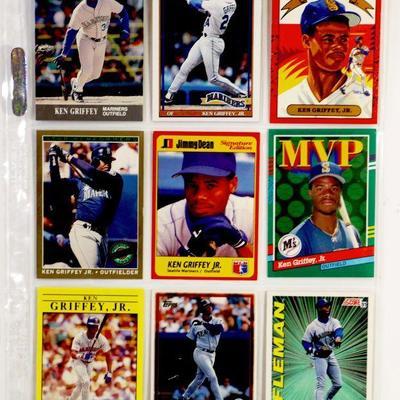 KEN GRIFFEY Jr. BASEBALL CARDS SET - 9 CARDS ALL MINT