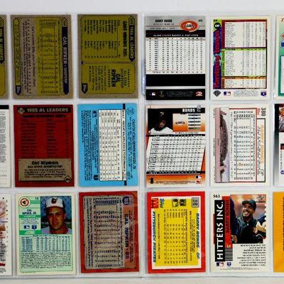 BARRY BONDS CAL RIPKEN BASEBALL CARDS SET - 18 CARDS ALL MINT